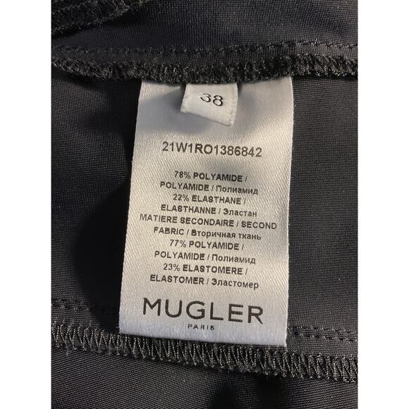 Mugler 'Body Shaping' Black Mini Dress Size 38 - Picture 6 of 7